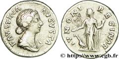 FAUSTINE JEUNE (+175) Annia Galeria Faustina Augusta (146-175) Denier 161-175 N° brm_196927 Date : 161-175 Nom de l'atelier : Rome Métal : argent Diamètre : 18mm Axe des coins : 6h. Poids : 3,32g. Eta