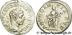 ELAGABAL (16/05/218-12/03/222) Marcus Aurelius Antoninus Denier 220 N° brm_197142 Date : 220 Nom de l'atelier : Rome Métal : argent Diamètre : 18,5mm Axe des coins : 6h. Poids : 2,89g. Degré de rareté