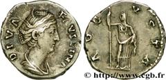 FAUSTINE MERE (+141) Annia Galeria Faustina Consécration d'Antonin le Pieux Denier 147 N° brm_198685 Date : 147 Nom de l'atelier : Rome Métal : argent Diamètre : 17mm Axe des coins : 6h. Poids : 3,52g