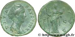 FAUSTINE MERE (+141) Annia Galeria Faustina Consécration d'Antonin le Pieux Sesterce 147 N° brm_198821 Date : 147 Nom de l'atelier : Rome Métal : cuivre Diamètre : 31,50mm Axe des coins : 12h. Poids :