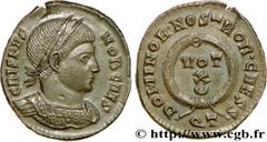 CRISPUS (1/04/317-09/326) Flavius Julius Crispus César (317-326) Centenionalis ou nummus 322-325 N° brm_199023 Date : 322-325 Nom de l'atelier : Ticinum Métal : cuivre Diamètre : 19,00mm Axe des coins
