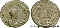 CONSTANTIN II (1/03/317-04/340) Flavius Claudius Julius Constantinus César (1/03/317-9/09/337) Centenionalis ou nummus 318-319 N° brm_199026 Date : 318-319 Nom de l'atelier : Lyon Métal : cuivre Diamè