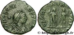 HONORIUS (22/01/393-15/08/423) Flavius Honorius Nummus, (PBQ, ئ 4) 408-423 N° brm_199144 Date : 408-423 Nom de l'atelier : Cyzique Métal : cuivre Diamètre : 15mm Axe des coins : 12h. Poids : 2,15g. De
