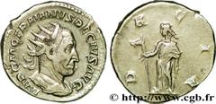 TRAJAN DECE (07/249-06/251) Caius Messius Quintus Traianus Decius Antoninien 250 N° brm_200241 Date : 250 Nom de l'atelier : Rome Métal : billon Diamètre : 21mm Axe des coins : 12h. Poids : 4,44g. Deg