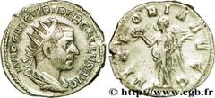 TREBONIEN GALLE (06/251-06/253) Caius Vibius Trebonianus Gallus Antoninien 253 N° brm_200261 Date : 253 Nom de l'atelier : Rome Métal : billon Diamètre : 20mm Axe des coins : 12h. Poids : 2,81g. Degré