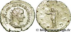 TREBONIEN GALLE (06/251-06/253) Caius Vibius Trebonianus Gallus Antoninien mi 253 N° brm_200262 Date : mi 253 Nom de l'atelier : Rome Métal : billon Diamètre : 22,5mm Axe des coins : 6h. Poids : 3,86g