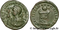 CONSTANTIN II (1/03/317-04/340) Flavius Claudius Julius Constantinus César (1/03/317-9/09/337) Centenionalis ou nummus 322 N° brm_203486 Date : 322 Nom de l'atelier : Trèves Métal : cuivre Diamètre : 