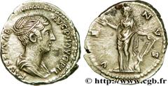 FAUSTINE JEUNE (+175) Annia Galeria Faustina Augusta (146-175) Denier c. 148 N° brm_203883 Date : c. 148 Nom de l'atelier : Rome Métal : argent Diamètre : 18,5mm Axe des coins : 12h. Poids : 3,49g.   