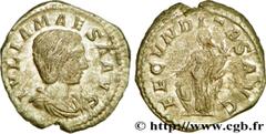JULIA MAESA (+223 ou 226) Julia Mوsa Sœur de Julia Domna, mère de Julia Soémias et de Julia Mamée, grand-mère d'Elagabal et d'Alexandre Sévère - Augusta (218-223/226) Denier 219 ou 223 N° brm_205116 D