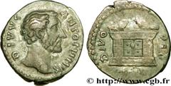 ANTONIN LE PIEUX (+7/03/161) Divus Antoninus Consécration de Marc Aurèle et de Lucius Vérus Denier 162 N° brm_206371 Date : 162 Nom de l'atelier : Rome Métal : argent Diamètre : 17,5mm Axe des coins :