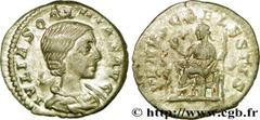 JULIA SOEMIAS (+222) Julia Soوmias Mère d'Elagabal, fille de Julia Maésa, sœur de Julia Mamée - Augusta (219-222) Denier 219 N° brm_208358 Date : 219 Nom de l'atelier : Rome Métal : argent Diamètre : 