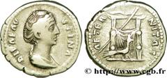 FAUSTINE MERE (+141) Annia Galeria Faustina Consécration d'Antonin le Pieux Denier c. 148-152 N° brm_209806 Date : c. 148-152 Nom de l'atelier : Rome Métal : argent Diamètre : 18,00mm Axe des coins : 