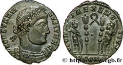 CONSTANTIN II (1/03/317-04/340) Flavius Claudius Julius Constantinus César (1/03/317-9/09/337) Centenionalis ou nummus 333 N° brm_210140 Date : 333 Nom de l'atelier : Arles Métal : cuivre Diamètre : 1