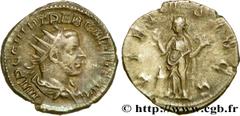 TREBONIEN GALLE (06/251-06/253) Caius Vibius Trebonianus Gallus Antoninien 252 N° brm_210698 Date : 252 Nom de l'atelier : Rome Métal : billon Diamètre : 21mm Axe des coins : 6h. Poids : 3,57g.   Etat