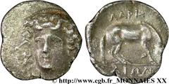THESSALIE - LARISSA(400-344 avant J.-C.) Drachme N° v20_0044    Date : c. 350 AC. Nom de l'atelier : Thessalie, Larissa Métal : argent Diamètre : 20mm Axe des coins : 12h. Poids : 5,50g. Degré de rare