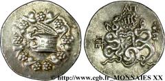 MYSIE - PERGAME(133-67 avant J.-C.) Cistophore N° v20_0051    Date : c. 123-100 AC. Nom de l'atelier : Pergame Métal : argent Diamètre : 28mm Axe des coins : 12h. Poids : 12,65g. Etat de conservation 