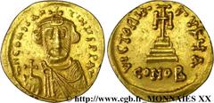 CONSTANS II(09/641-15/07/668) Solidus N° v20_0127    Date : 642-646 Nom de l'atelier : Constantinople Métal : or Diamètre : 20mm Axe des coins : 6h. Poids : 4,40g. Degré de rareté : R2 Etat de conserv