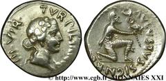 AUGUSTE(16/01/27 avant J.-C. - 19/08/14 après J.-C.)Caius Julius Cوsar Augustus Denier N° v21_2299    Date : 19 AC. Nom de l'atelier : Rome, monétaire Publius Petronius Turpilianus Métal : argent Diam