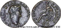 NERON(13/10/54-9/06/68)Nero Claudius Cوsar Drusus Germanicus Semis, (PB, ئ 16) N° v21_2363    Date : 64 Nom de l'atelier : Rome Métal : bronze Diamètre : 16mm Axe des coins : 6h. Poids : 3,21g. Degré 