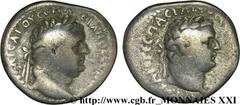 VESPASIEN et TITUS(+ 79) Didrachme N° v21_2405    Date : 71 Nom de l'atelier : Cappadoce, Césarée (Caesarea) Métal : argent Diamètre : 19,5mm Axe des coins : 12h. Poids : 6,16g. Degré de rareté : R1 E
