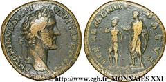 ANTONIN LE PIEUX(25/02/138-7/03/161)Titus Aurelius Fulvus Boionius Arrius AntoninusAuguste(10/07/138-7/03/161) Sesterce, (GB, ئ 33) N° v21_2563    Date : 143 Nom de l'atelier : Rome Métal : bronze Dia