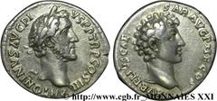 ANTONIN et MARC AURELE CESAR(140-161)Antoninus Pius, Marcus Aurelius Cوsar Denier N° v21_2579    Date : 141 Nom de l'atelier : Rome Métal : argent Diamètre : 17mm Axe des coins : 12h. Poids : 3,32g. D