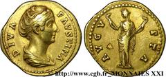 FAUSTINE MERE(+141)Annia Galeria FaustinaConsécration d'Antonin le Pieux Aureus N° v21_2583    Date : c. après 147 Nom de l'atelier : Rome Métal : or Diamètre : 20mm Axe des coins : 6h. Poids : 7,10g.