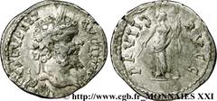 SEPTIME SEVERE(13/04/193-4/02/211)Lucius Septimius Severus Denier imitation N° v21_2739    Date : 198 Métal : argent Diamètre : 18,5mm Axe des coins : 5h. Poids : 2,96g. Degré de rareté : R2 Etat de c