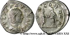 JULIA PAULA(219-220) Julia PaulaPremière femme d'Elagabal - Augusta (219-220) Denier N° v21_2914    Date : 219-220 Nom de l'atelier : Rome Métal : argent Diamètre : 20mm Axe des coins : 6h. Poids : 2,