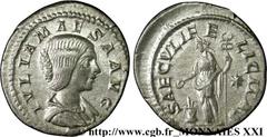 JULIA MAESA(+223 ou 226)Julia MوsaSœur de Julia Domna, mère de Julia Soémias et de Julia Mamée, grand-mère d'Elagabal et d'Alexandre Sévère - Augusta(218-223/226) Denier N° v21_2927    Date : 220-222 