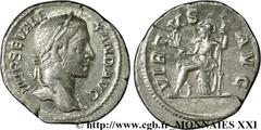 ALEXANDRE SEVERE(10/05/221-22/03/235)Marcus Aurelius Severus AlexanderAuguste (13/03/222-22/02/235) Denier N° v21_2939    Date : 230 Nom de l'atelier : Rome Métal : argent Diamètre : 20mm Axe des coin