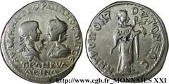 GORDIEN III et TRANQUILLINE Tetrassaria ou 4 assaria, (MB, ئ 28) N° v21_3026    Date : 242-244 Nom de l'atelier : Mésie Inférieure, Tomis Métal : bronze Diamètre : 27,5mm Axe des coins : 7h. Poids : 1