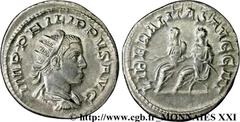 PHILIPPE II(05/244-09/249)Marcus Julius PhilippusAuguste(04/247-09/249) Antoninien N° v21_3078    Date : 249 Nom de l'atelier : Rome Métal : billon Diamètre : 22mm Axe des coins : 6h. Poids : 4,62g. D