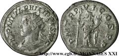 PHILIPPE II(05/244-09/249)Marcus Julius PhilippusAuguste(04/247-09/249) Antoninien N° v21_3080    Date : 249 Nom de l'atelier : Syrie, Séleucie et Piérie, Antioche (Antiochia ad Orontem) Métal : billo