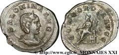 SALONINE(+268)Cornelia SaloninaFemme de Gallien, mère de Valérien II et de Salonin - Augusta(253-268) Antoninien N° v21_3194    Date : 254-255 Nom de l'atelier : Syrie, Séleucie et Piérie, Antioche (A