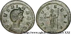 SEVERINE(+ après 275)Ulpia SeverinaFemme d'Aurélien - Augusta(274-275) Demi-aurelianus N° v21_3311    Date : début - septembre 275 Nom de l'atelier : Rome Métal : billon Diamètre : 19,5mm Axe des coin