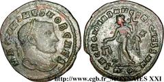 MAXIMIN II DAIA(1/05/305-04/313)Caius Galerius Valerius MaximinusCésar(1/05/305-310) Follis ou nummus N° v21_3499    Date : 305-306 Nom de l'atelier : Rome Métal : cuivre Diamètre : 29mm Axe des coins