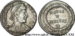 JULIEN II LE PHILOSOPHE(6/11/355-26/06/363)Flavius Claudius JulianusAuguste(02/360-26/06/363) Silique N° v21_3755    Date : 360-361 Nom de l'atelier : Lyonnaise, Lyon (Lugdunum) Métal : argent Diamètr