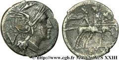 REPUBLIQUE ROMAINE - ANONYMES(211-202 avant J.-C.)Anonymes Quinaire N° v23_0188    Date : c. 208 AC. Métal : argent Diamètre : 15,5mm Axe des coins : 7h. Poids : 1,98g. Degré de rareté : R1 Etat de co