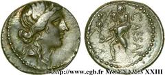 JULES CESAR(13/07/100-15/03/44 avant J.-C.)Caius Julius Cوsar Denier N° v23_0313    Date : 47-46 AC. Nom de l'atelier : Afrique, avec César Métal : argent Diamètre : 17mm Axe des coins : 6h. Poids : 3