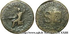 TIBERE(19/08/14-16/03/37)Tiberius Claudius NeroAuguste(14-37) Sesterce, (GB, ئ 36) N° v23_0353    Date : 22-23 Nom de l'atelier : Rome Métal : bronze Diamètre : 35,5mm Axe des coins : 6h. Poids : 26,4