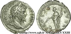 SEPTIME SEVERE(13/04/193-4/02/211)Lucius Septimius Severus Denier N° v23_0471    Date : 200 Nom de l'atelier : Rome Métal : argent Diamètre : 19mm Axe des coins : 6h. Poids : 3,48g. Etat de conservati
