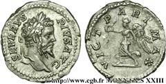 SEPTIME SEVERE(13/04/193-4/02/211)Lucius Septimius Severus Denier N° v23_0473    Date : 204 Nom de l'atelier : Rome Métal : argent Diamètre : 19,5mm Axe des coins : 1h. Poids : 3,14g. Degré de rareté 