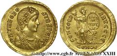 THEODOSE Ier(19/01/379-17/01/395)Flavius Theodosius Solidus N° v23_0644    Date : 388-392 Nom de l'atelier : Constantinople Métal : or Diamètre : 21mm Axe des coins : 6h. Poids : 4,45g. Degré de raret