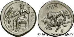 CILICIA - TARSOS - MAZAIOS SATRAP Type : Statère  Date : c. 340 AC.  Mint name / Town : Tarse, Cilicie  Metal : silver  Diameter : 24  mm Orientation dies : 9  h. Weight : 10,95  g. Obverse legend : (