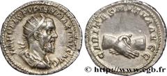 PUPIENUS Type : Antoninien  Date : 238  Mint name / Town : Rome  Metal : silver  Millesimal fineness : 500  ‰ Diameter : 21,5  mm Orientation dies : 6  h. Weight : 4,80  g. Rarity : R2  Officine : 2e 