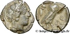 ATTICA - ATHENS Type : Tétradrachme  Date : c. 430 AC.  Mint name / Town : Athènes, Attique  Metal : silver  Diameter : 26,5  mm Orientation dies : 9  h. Weight : 17,05  g. Obverse legend : Anépigraph