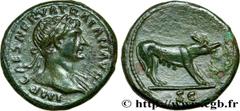 TRAJANUS Type : Quadrans  Date : 115  Mint name / Town : Rome  Metal : copper  Diameter : 15  mm Orientation dies : 6  h. Weight : 3,43  g. Rarity : R1  Obverse legend : IMP CAES NERVA TRAIAN AVG  Obv