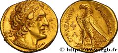 EGYPTUS - PTOLEMAIC KINGDOM - PTOLEMY I SOTER Type : Pentadrachme d’or ou trichrysa  Date : c. 274/273 - 266/265 AC.  Mint name / Town : Paphos, Chypre  Metal : gold  Diameter : 23  mm Orientation die
