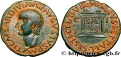 TIBERIUS Type : As  Date : c. 14-37  Mint name / Town : Ilici, Espagne  Metal : copper  Diameter : 28,5  mm Orientation dies : 4  h. Weight : 11,62  g. Rarity : R1  Obverse legend : TI CAESAR DIVI AVG